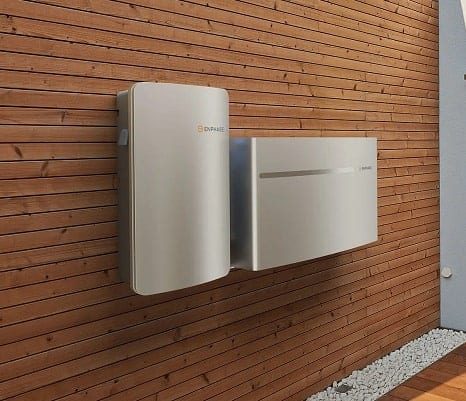 Wall mounted solar battery.